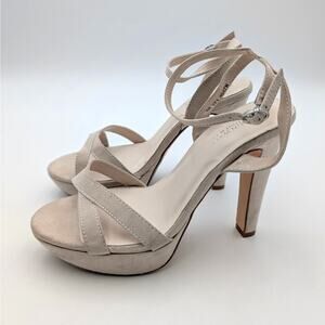 Touch Ups Elena Platform Heel Sandals Women's Champagne Size US8M EU38.5